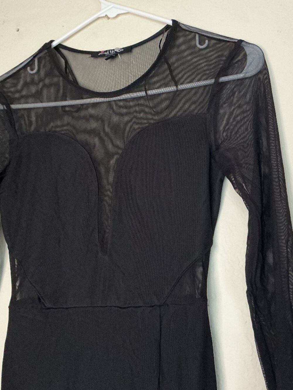 Black Mesh Maxi Dress - Women's Size Medium - Picture 4 of 5